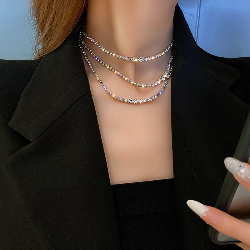 BACK2LIFE Vòng cổ Ba Lớp Ziron OT Có Khóa Cài Kiểu Hàn Quốc Thanh Lịch 2Lilife