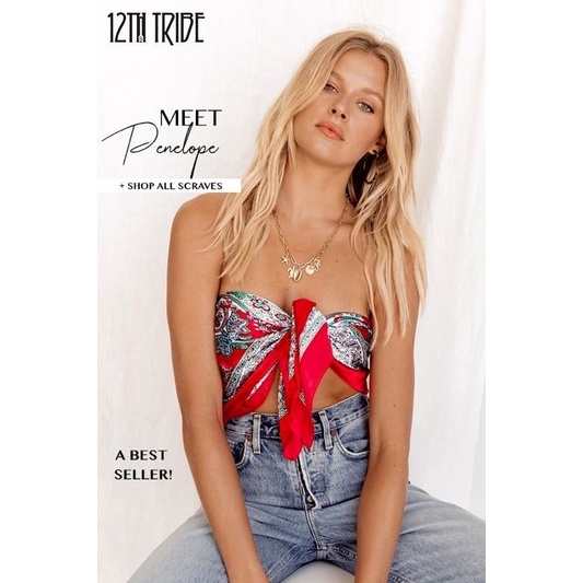 Khăn bandana cột áo yếm turban cột tóc đa năng size 90cm - Maben