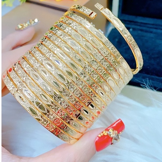 vong xi men 18k - XM16225 JURI SHOP - không đen không dị ứng - Có đủ size, đổi trả nếu không vừa