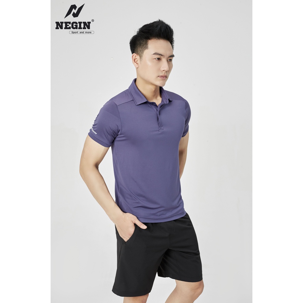 Áo Thể Thao Nam NEGIN Dáng Regular Fit Tay Ngắn Với Màu Sắc Năng Động, Chất Liệu Mềm Mịn Kháng Khuẩn 0049