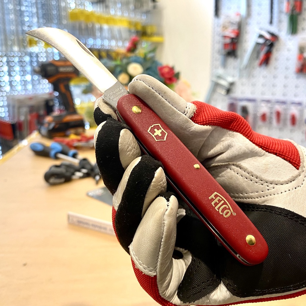 Dao chiết cành lưỡi cong FELCO 3.90 60 làm vườn hoa. Sản xuất tại Thụy Sỹ.