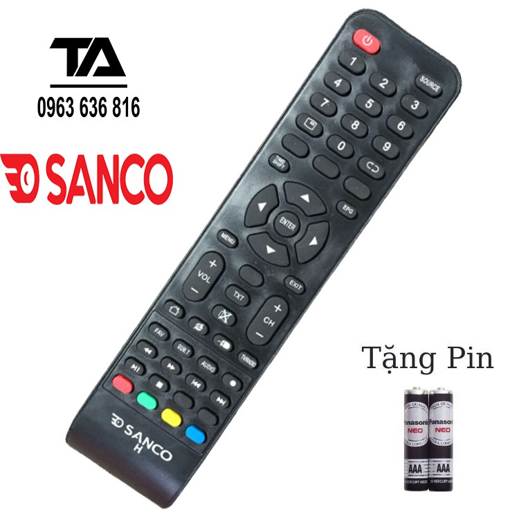 ( BH 6 Tháng ) Remote điều khiển tivi SANCO hàng mới tặng kèm pin