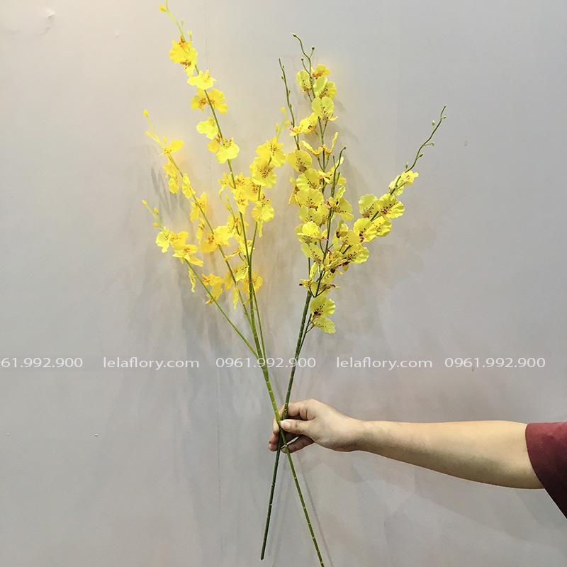Cành hoa Lan Vũ Nữ - Hoa giả trang trí nhà cửa, cành hoa giả decor - HOG0005