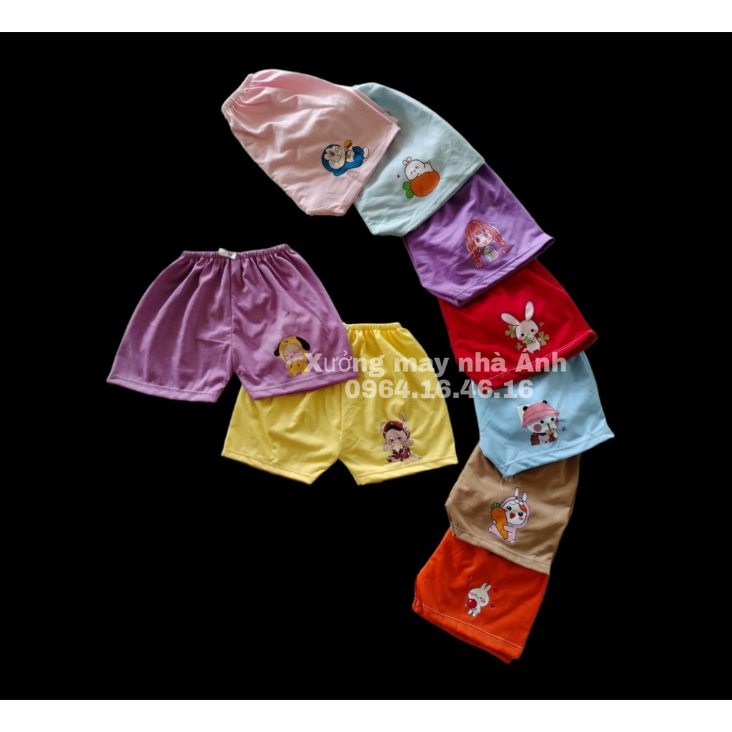 Combo 10 quần đùi hoạt hình cho bé trai ,bé gái