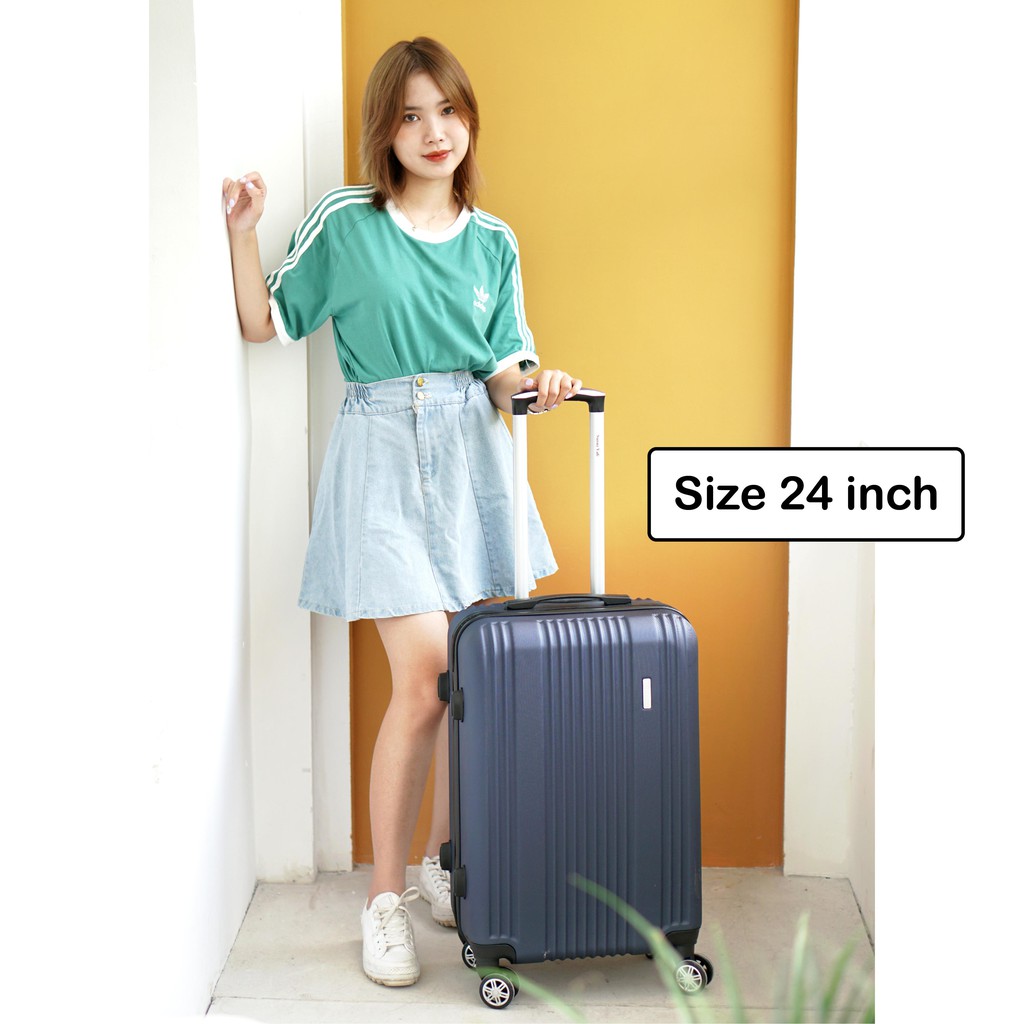 Vali kéo du lịch SUNNY TONAGO nhựa dẻo ABS, Chống va đập, khóa số an toàn (size 20 +24)