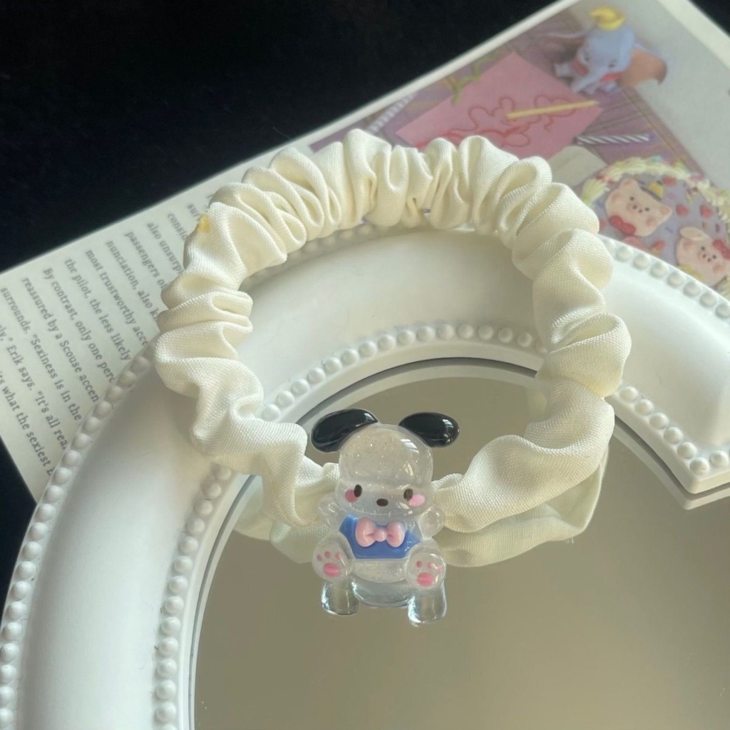 Dây Cột Tóc Đuôi Ngựa Co Giãn In Họa Tiết Hoạt Hình Dễ Thương Cho Nữ