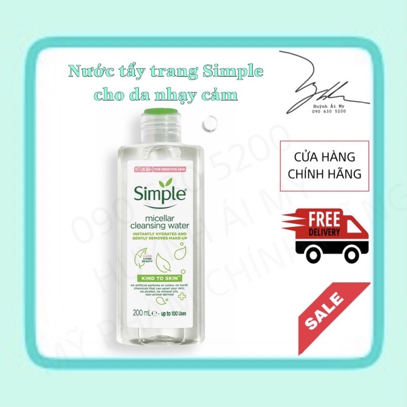 [HÀNG CÔNG TY] Nước tẩy trang Simple cho da nhạy cảm