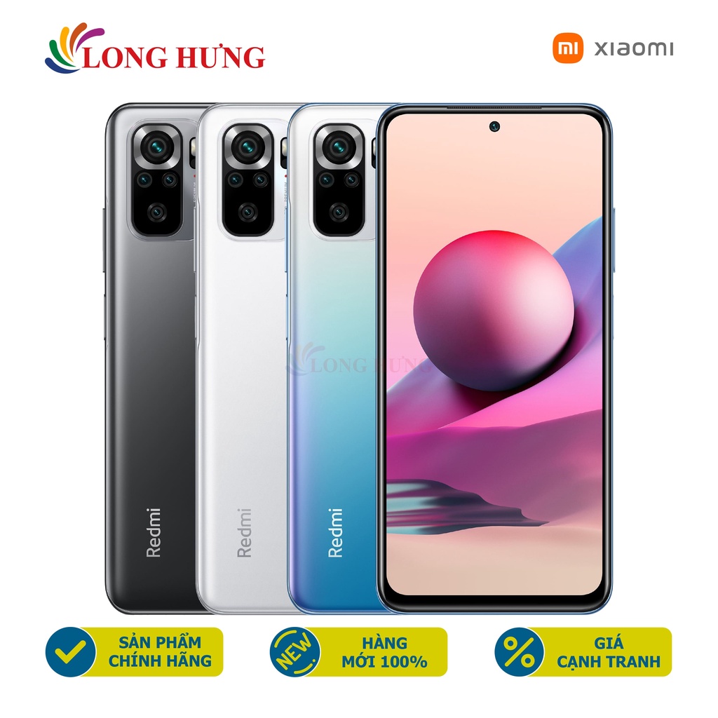 Điện thoại Xiaomi Redmi Note 10S (8GB/128GB) - Hàng chính hãng - Màn hình 6.53inch AMOLED FHD+, bộ 4 camera sau
