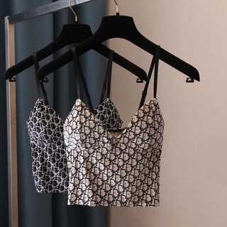 Áo 2 dây in chữ ôm dáng quyến rũ cho nữ