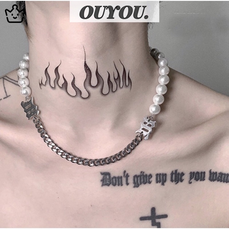 Vòng Cổ Choker Đính Ngọc Trai/Kim Cương Nhân Tạo JP6