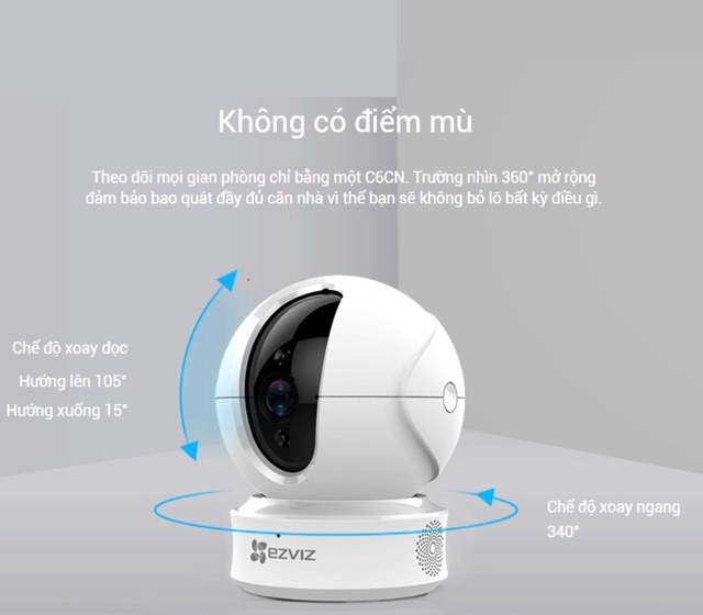 Camera Ezviz c6cn (cv246) 720p có cổng Lan- ( Anh Ngọc PP )