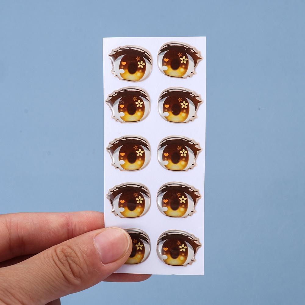 RAINBOW Set 10 Cặp Miếng Dán Hình Trái Tim Dễ Thương Chất Lượng Cao Cho Búp Bê