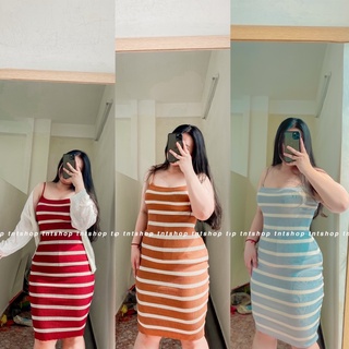 ĐẦM LEN BODY 2 DÂY SỌC [ TNT SHOP BIGSIZE 60KG 90KG ]