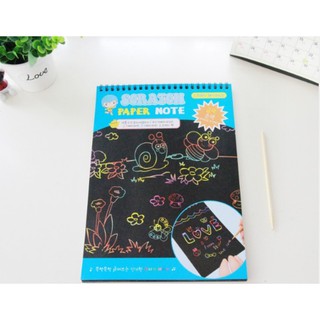 Sổ tay A4 Scratch Note Tranh cạo thỏa sức sáng tạo làm thiếp làm quà tặng