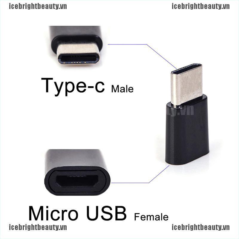 Đầu Chuyển Đổi Từ Cổng Micro USB Sang Giác Cắm Type-C