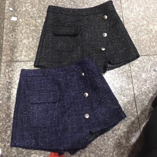 Chân váy dạ xéo vạt kim sa