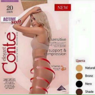 Quần tất Nga Conte Active 20 Den Siêu co dãn