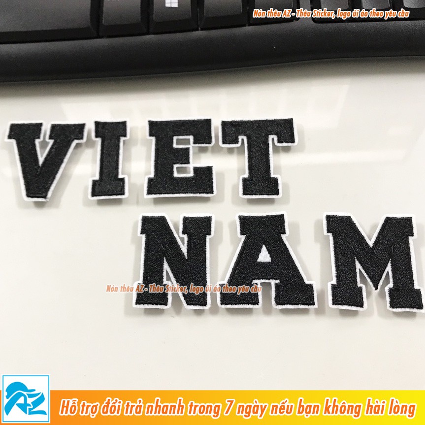 [ Mã FAMAYWA2 giảm 10K đơn 50K] Sticker patch ủi thêu hình chữ cái - Phụ kiện may mặc trang trí thời trang S94