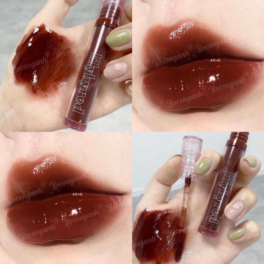 Son Tint Bóng Lilybyred Glassy Layer Fixing Tint Màu 08 Burnt Brick Đỏ Nâu Gạch