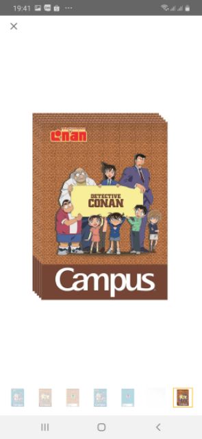 [Mã LIFEBOOK1 giảm 30K đơn 150K] Lốc 5 Cuốn Vở A4 Kẻ Ngang Có Chấm Campus Conan Group NB-A4CN200- ĐL 70 (200 Trang)