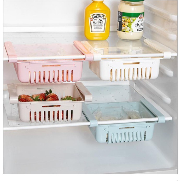 Rổ khay đựng đồ cài tủ lạnh thông minh tiết kiệm không gian TH1