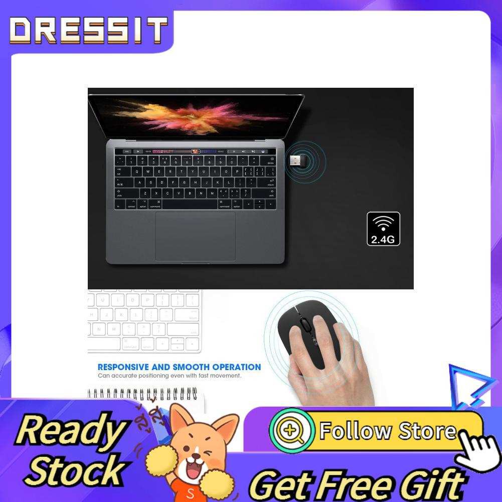 Chuột Không Dây Bluetooth Sạc Được Cho Notebook Game Văn Phòng