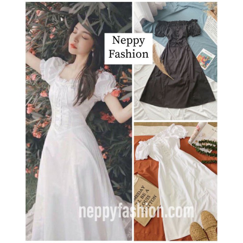 Váy Đầm Maxi trắng đan dây Neppy Fashion