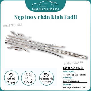 Nẹp inox chân kính Vinfast Fadil 2019-2023  - Mẫu 8 chi tiết