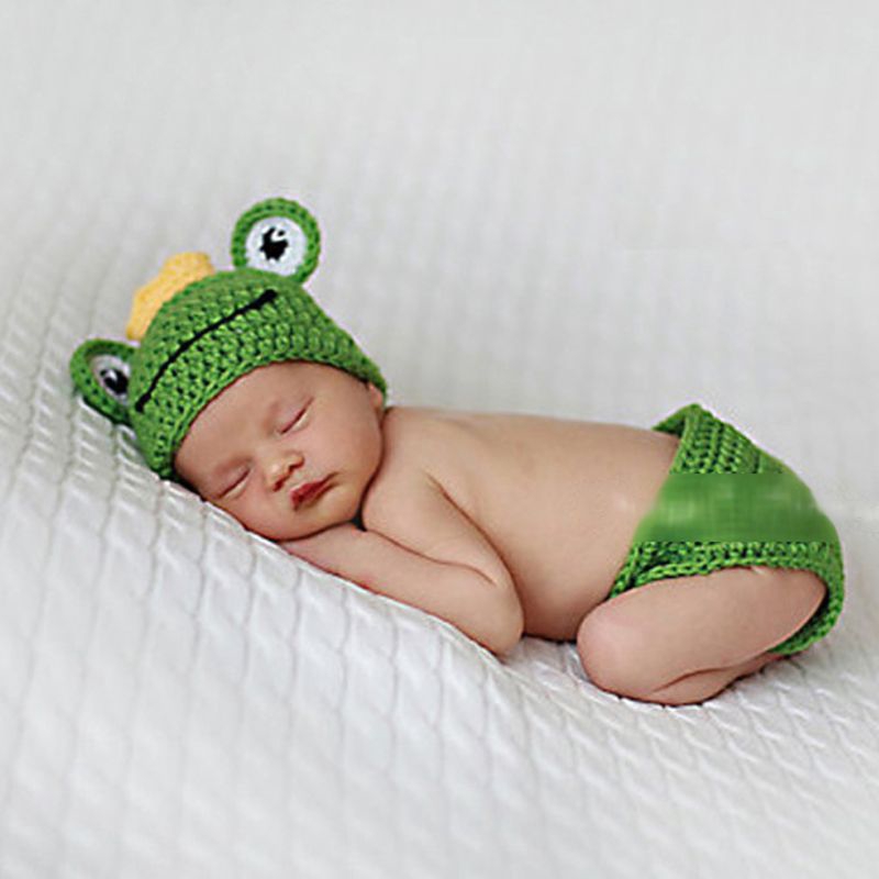 Mary☆Newborn Clothes Girl Boy Crochet Knit Costume Photography Prop Outfits Baby Cap
