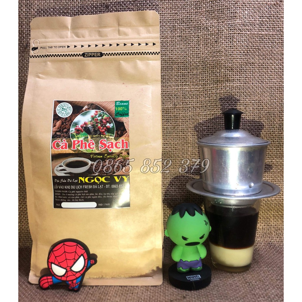 500GR CÀ PHÊ NGUYÊN CHẤT RANG MỘC ARABICA + ROBUSTA | NUTFARM ĐÀ LẠT | CÀ PHÊ PHIN