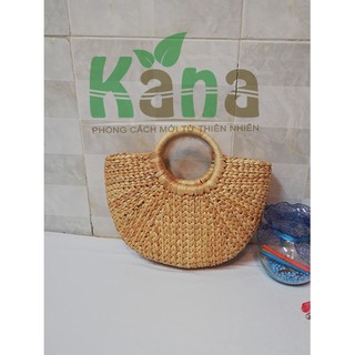 Giỏ lục bình bán nguyệt trơn