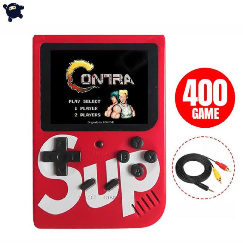 Máy chơi game Sup Game Box 4 nút cầm tay  tổng hợp 400 tựa game huyền thoại như MARIO, CONTRA...màn hình LCD 3inch
