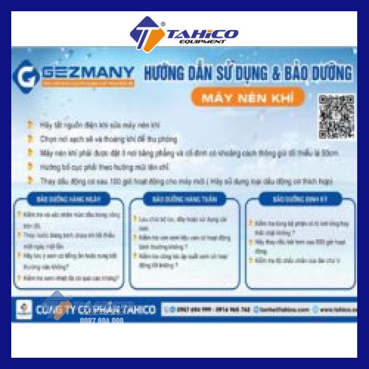 Máy nén khí rửa xe ô tô Gezmany GZ1000 10HP - GZ600 7,5 HP - GZ300 3 HP Tahico -  bảo hành 1 năm