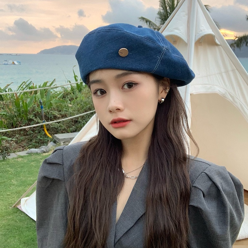 Mũ nồi MG STUDIO chất liệu denim 2 màu sắc tùy chọn