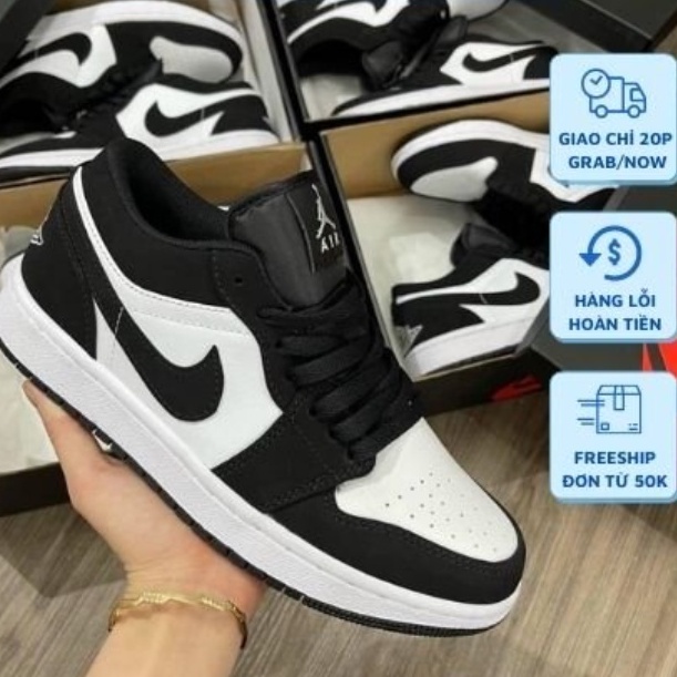 [Hoàn xu 50%] Giày thể thao cổ thấp đen trắng đủ size nam nữ 36-44 . jd đen trắng thấp thời trang giá rẻ