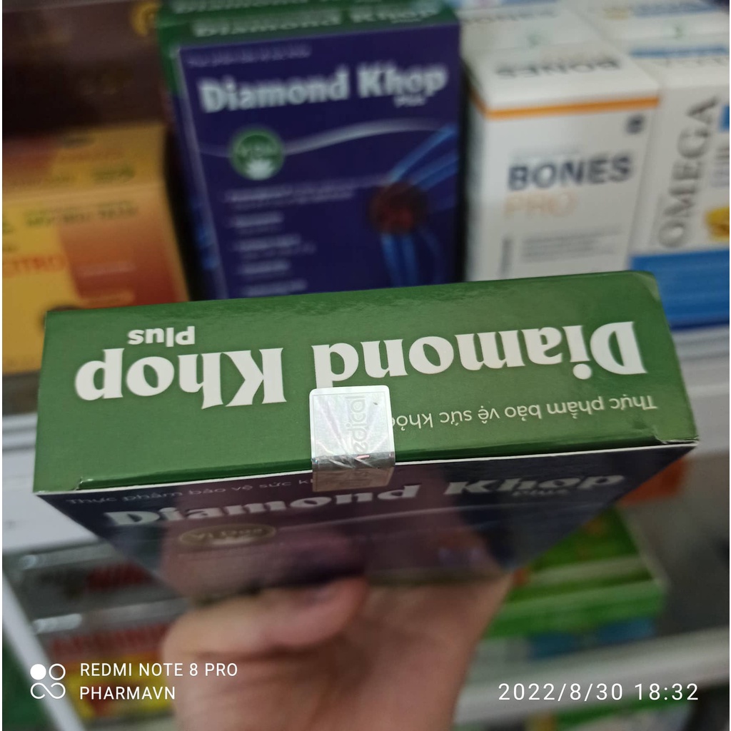 Diamond khớp Plus Japan (hộp 30 viên)-Glucosamine, Bổ Xương Khớp, Thoái Hóa Khớp, Đau Khớp, Khô Khớp