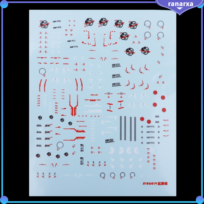Miếng Dán Decal Chống Nước Cho Mô Hình Gundam Bandai Rg019