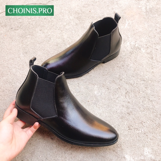 Giầy da chelsea boot da bò mềm đẹp CHOINIS