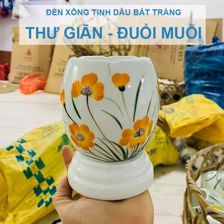 Đèn Bát tràng cao cấp ngẫu nhiên, Size To, Đuổi muỗi , khử mùi , thư giãn