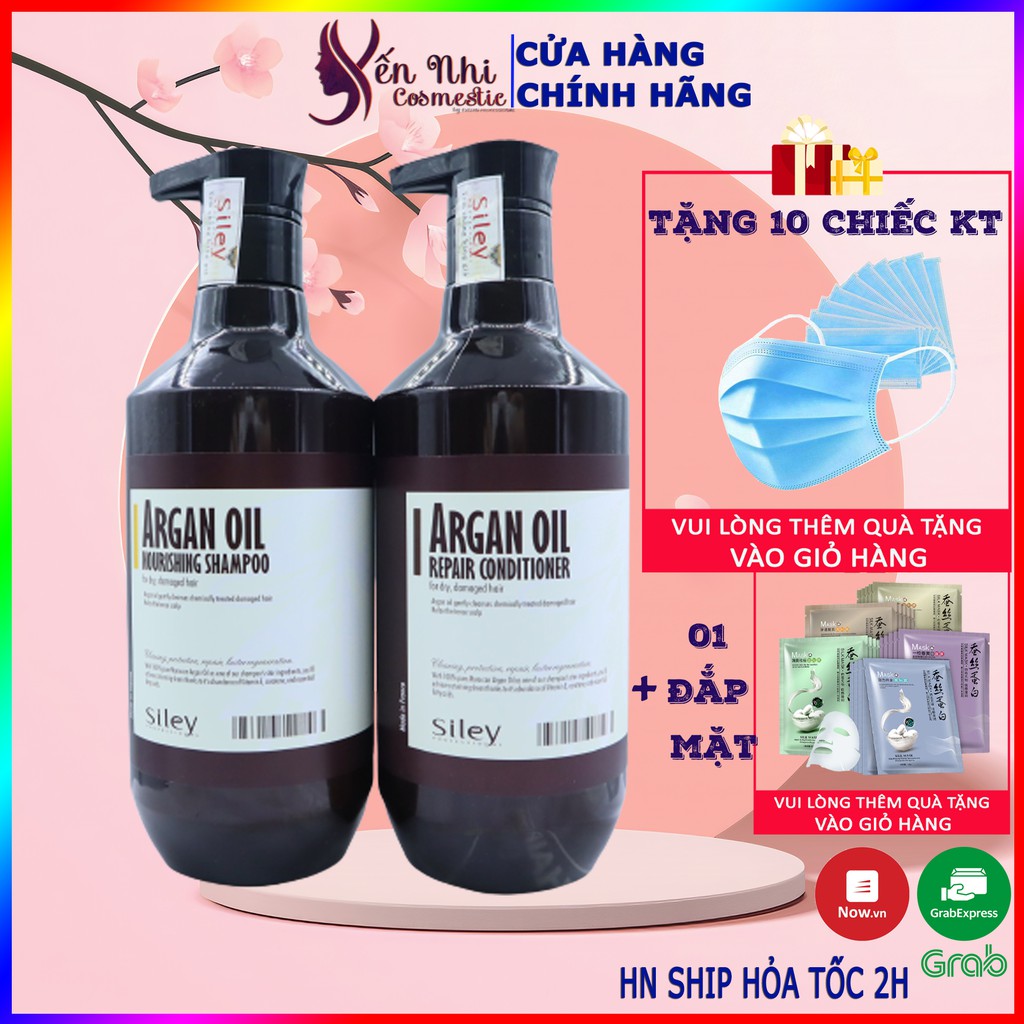 Dầu gội dưỡng tóc Siley Argan Oil dầu gội thảo dược ngăn rụng tóc 500ml, Mỹ phẩm tóc yến nhi