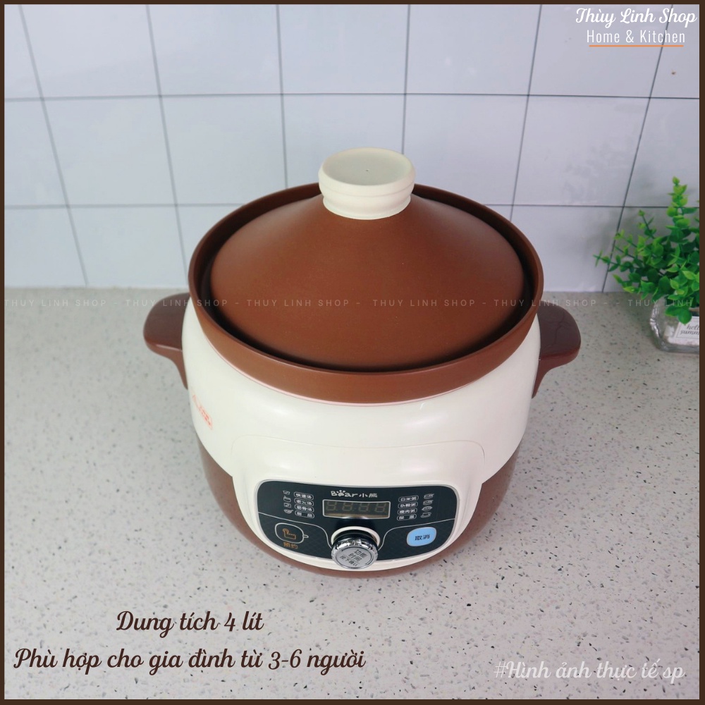 NỒI HẦM ĐA NĂNG BEAR 4L LÕI TỬ SA TƯ NHIÊN CAO CẤP