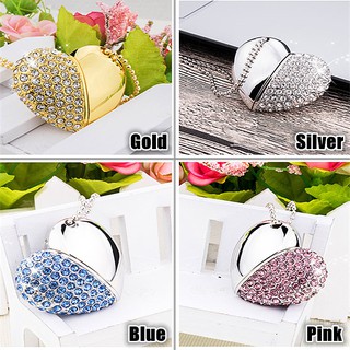Ổ USB flash tốc độ cao hình trái tim đính đá đẹp mắt