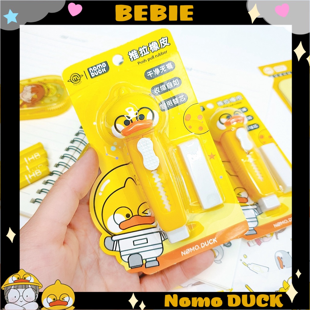 Tẩy bút chì học sinh hình vịt xinh xắn Nomo Duck BeBie - BP552