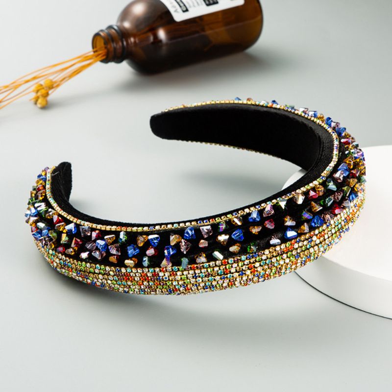 Flgo Băng Đô Cài Tóc Đính Đá Pha Lê Phong Cách Baroque