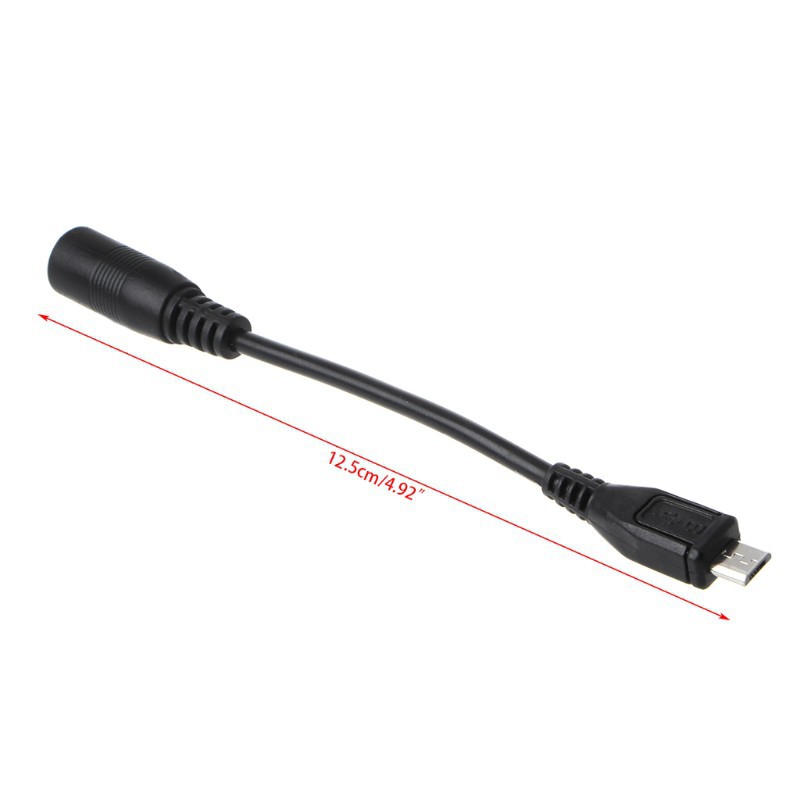 Cáp chuyển đổi cổng cắm DC sang đầu cắm Micro USB chống thấm nước cỡ 5.5*2.1mm