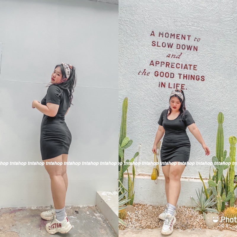 [Mã SKAMSALEP6 giảm 10% tối đa 100K đơn 150K] ĐẦM BODY CỔ U C.K - BIGSIZE 60-90KG - [Ảnh thật 100%]