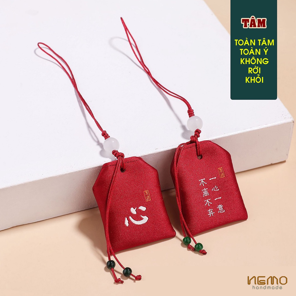 Móc Khóa Túi Phước OMAMORI Nhiều Ý Nghĩa Nemo Handmade, kích thước 3.5cm x 4.5cm - OMHE