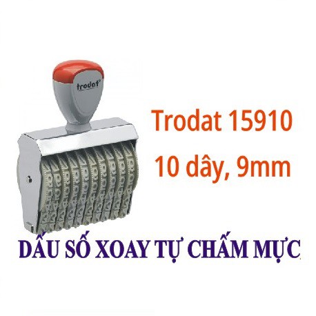 Dấu Đóng Số Xoay Tay Trodat 10 số 9mm 15910 Number Stamp