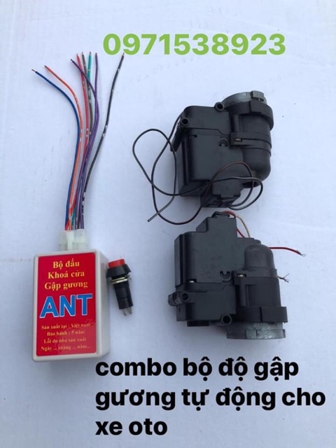 Combo trọn bộ motor gập gương cho xe oto chưa có gập gương