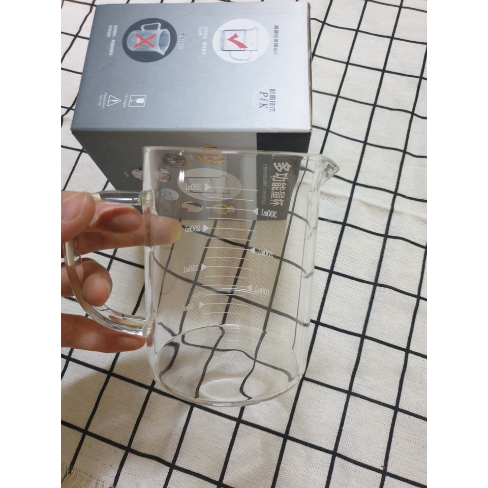 Cốc Chia Vạch Có Tay Cầm, Dùng Đo Lường Trong Nấu Nướng Dung Tích 350ml (ảnh thật)